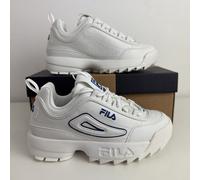 Fila Disruptor 2 Sneakers, White/Fila Navy UK 3 Brand New