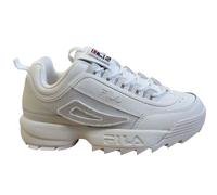 Fila Disruptor II Patches Womens White Trainers Leather - Size UK 4.5