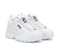 FILA Mens Womens Disruptor II White Premium Trainers - UK 9.5