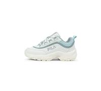 FILA Girl's Strada Logo Kids Sneaker, White Blue Glow Marshmallow, 13 UK Child