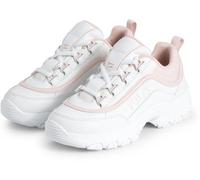 FILA Girl's Strada Logo Teens Sneaker, White Mauve Chalk, 37 EU