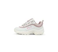 FILA Girls' Strada Logo Teens Trainers, White Mauve Chalk Marshmallow, 37 EU