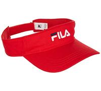 FILA Heritage Logo Adjustable Strap Curved Brim Visor, Red, One size