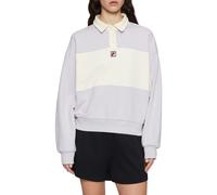FILA Langogne Oversized Cropped Polo Sweat Thistle-antique White size M | Sweaters Outlet | Women | Purple M
