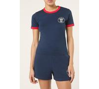 FILA Marlia Regular Graphic Ringer T-shirt Black Iris size S | Sports Tops Outlet | Women | Black S