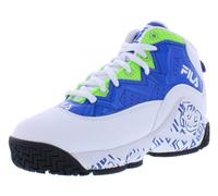 Fila Mb unisex-child Sneaker, White/Blue/Lime, 3 Big Kid