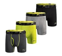 Fila Men's 4-Pack Boxer Briefs Jersey, Acid Lime, X-Large