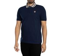 FILA Men's Achille Heritage Tape Basic Polo Shirt, Navy, L