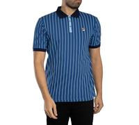 Fila BB1 Classic Vintage Stripe Polo Shirt, Limoges/White/Frozen Fjord/Navy - M