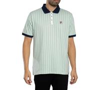 BB1 Classic Vintage Stripe Polo Shirt Surf Spray/Navy/White L