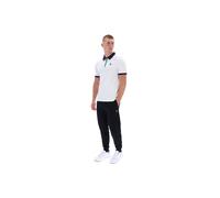 Fila Men's Bb1 Classic Vintage Striped Polo White/ Green/ Navy in White | Size: Medium Fila White M