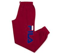 Fila Mens Big and Tall Joggers Sweatpants Athletic Logo Fleece Sweatpant with Pockets (3X, Red)