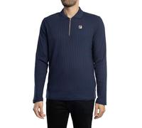 Fila Vintage Rib Zip Polo Navy