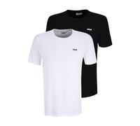 FILA Men's Brod Tee/Double Pack T-Shirt, Black-Bright White, M