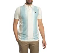 Buddy Bowling Style Knitted Polo Shirt Coconut Milk/Sterling Blue XXL