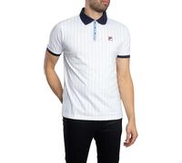 Classic Vintage Striped Polo Shirt White/Navy/Vista Blue 3XL