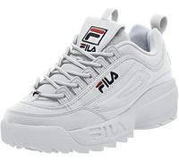 Fila Men's Strada Disruptor fashion sneakers White/Peacoat/Vinred 10