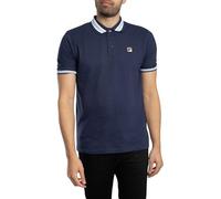 Fila Men's Faraz Tipped Rib Polo Shirt, Navy/White/Vista Blue, M