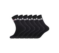 Fila Men's FILA/AM/TNX6 Sport Socks, Black, 43/46 (Pack of 6)