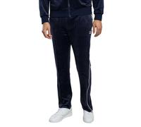 FILA Men's Fio Velour Straight Joggers, Navy/Gardenia, L