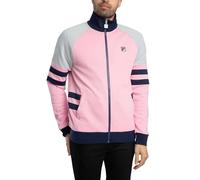 Fila Men's Founder 2 Cut & Sew Track Jacket, Prism Pink/Navy/High Rise, 3XL