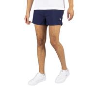 Fila Men's Hightide 4 Terry Pocket Stripe Shorts, Peacoat/Chinese Red, L