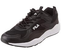 FILA Men's Horizon Run Sneaker, Black White, 9 UK