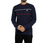Fila Men's Kallum Waffle Knitted Jumper, Navy/Gardenia/Red