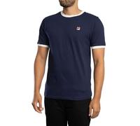 FILA Men's Marconi T-Shirt, Navy/Gardenia, L