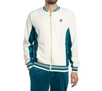Men's Fila Vintage Miguel Track Jacket Gardenia/Deep Lagoon - White - Size: 40