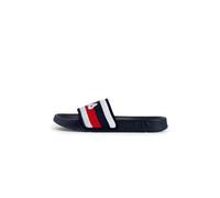 FILA Men's Morro Bay Stripes Slipper Slide Sandal, Navy, 42 EU, Fila Navy, 9 UK