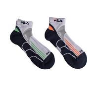 Fila Mens Pack-2 Quarter Running Socks F2526 for Men - Multicolour - Size UK 4-8