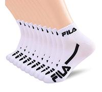 Fila Men's Racing Striped Quarter Socks, White (10 Pack), One Size (Pack of 10)