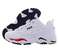 Fila Men's Ray Tracer Sneakers, White/Navy/Red-white, 9.5 UK