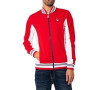 Fila Men's Settanta Baseball Track Jacket, Red/White/Navy, L
