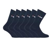 FILA Men's Sport Socks - Pack of 6 - Men's High Socks, Tennis, Navy Blue, 43-46
