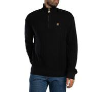 Fila Men's Stevie 1/4 Zip Funnel Neck Knit, Black