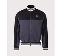 FILA Mens Tiebraker Funnel Neck Track Jacket - Colour: 003 Black/Charcoal/Gardenia - Size: Large