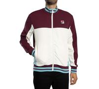 FILA Men's Tiebreaker Funnel Neck Track Jacket, Fig/Gardenia/Milky Blue, 3XL