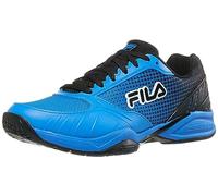 Fila Mens Volley Zone Pickleball Sneakers Shoes - Blue, Electric Blue/Black/White, 9 UK