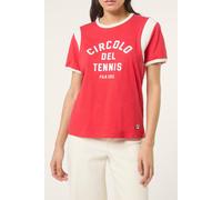 FILA Montalto Relaxed Graphic Ringer T-shirt True Red-egret size S | Shirts Outlet | Women | Red S