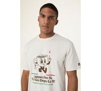FILA Navigli Caffã‰ Relaxed Graphic T-shirt Egret size S | T-shirts Outlet | Men S
