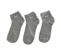 Fila Pack-3 Unisex Ankle Socks F9303 - Grey Cotton - Size UK 5.5-8