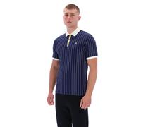 FILA Men's BB1 Classic Vintage Stripe Polo Shirt, Navy/Raffia/Gardenia, XXL