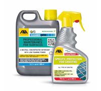 FILA Professional Floor Care & Grout Protection Kit: CLEANER PRO (5L) Neutral Surface Detergent & FUGAPROOF (750ml) Grout Sealer Spray - Safe for Marble, Porcelain, Natural Stone & Wood