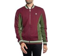 Fila Settanta Baseball Track Top Jacket, Windsor Wine/Chive/Gardenia (UK, Alpha, L, Regular, Regular, Windsor Wine)