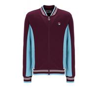 FILA Men's Settanta Baseball Track Jacket, Fig/Milky Blue/Gardenia, M