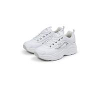 FILA Women Skye Zp Wmn Sneaker, White Silver, 6 UK