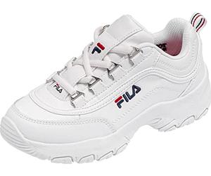 FILA Strada kids Unisex Kids’ Sneaker, white (White), 3 UK