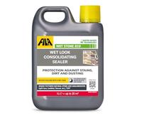 FILA Surface Care Solutions, WET STONE ECO, Waterproofing Sealant for Natural Stone, Wet Look Tile Sealant, Stainproof Patio Sealer Wet Look, Suitable as Indoor and Outdoor Sealant, Dustproof, 1L